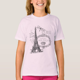 Eiffeltornskollage t shirt