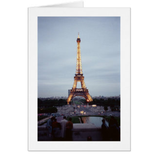 Eiffle Torn vid Dusk Hälsningskort