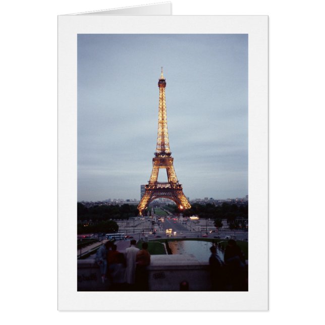 Eiffle Torn vid Dusk Hälsningskort (Framsidan)