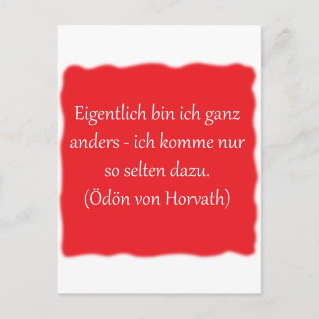 Eigentlich tunna ich ganz anders... vykort (Framsida)