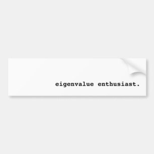 Eigenvalue Enthusiast Bildekal