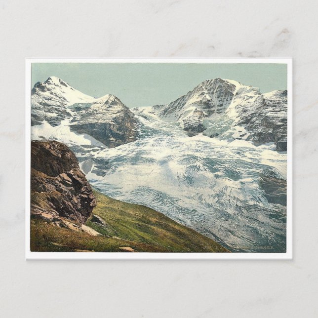 Eiger Glacier, Bernese Oberland, Schweiz vinta Vykort (Framsida)