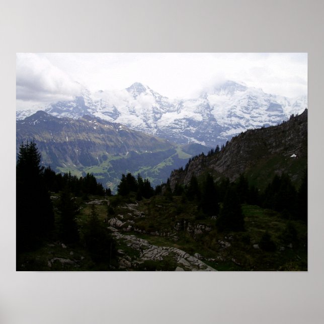 Eiger, Mönch och Jungfrau-bergen - Poster (Framsidan)