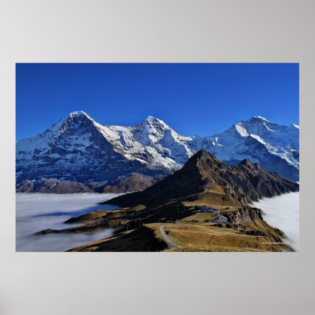 Eiger, Mönch und Jungfrau, Schweiz Poster (Framsidan)