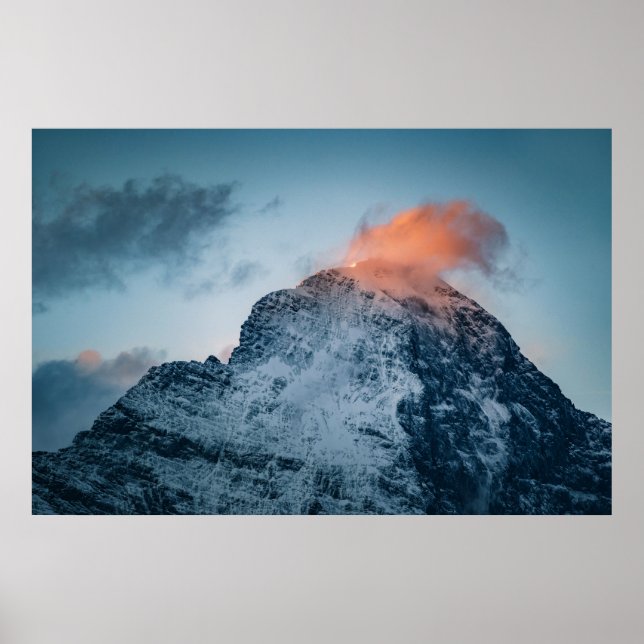 Eiger på morgonen - Schweiz Poster (Framsidan)