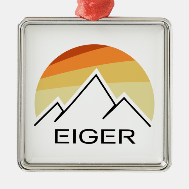 Eiger Schweiz Retro Julgransprydnad Metall (Framsidan)