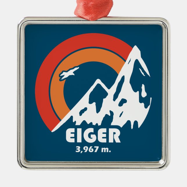 Eiger Sol Eagle Julgransprydnad Metall (Framsidan)