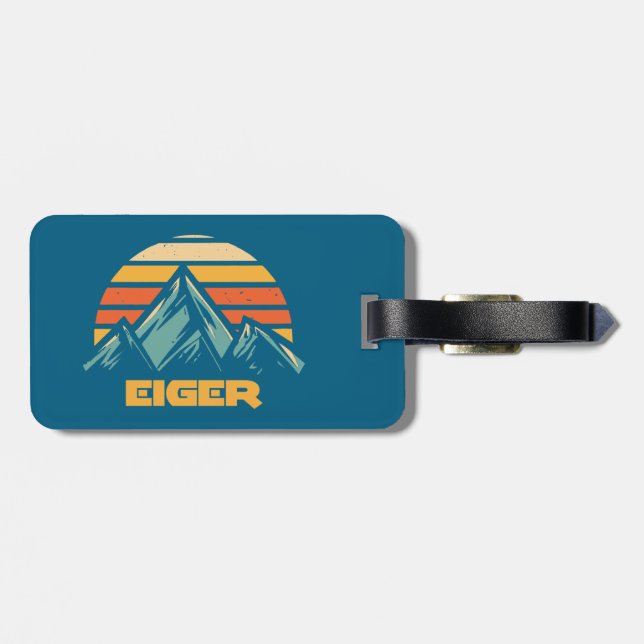 Eiger Switzerland Retro Turquoise Bagagebricka (Baksida Vågrät)