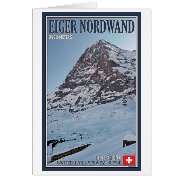 Eigers norra vägg hälsningskort (Framsidan)