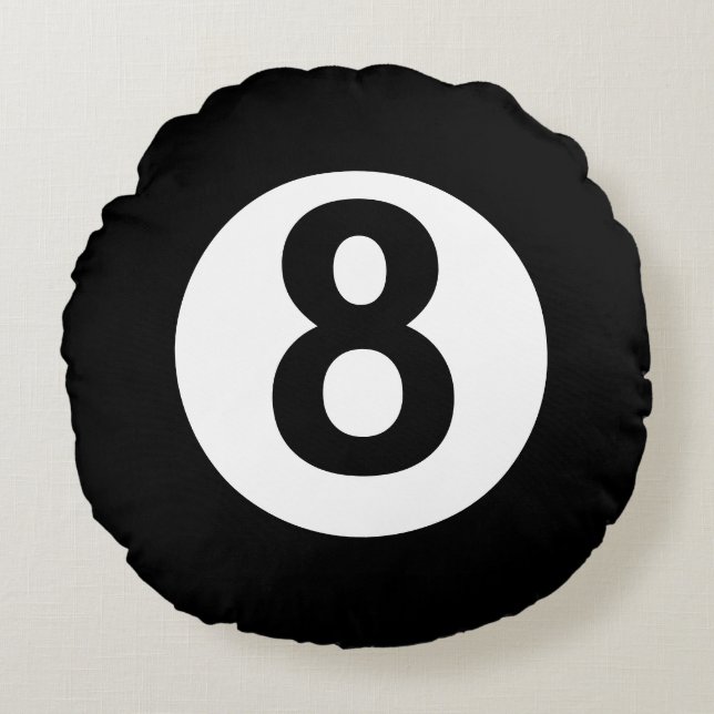 EIght Boll Rund Kudde (Framsidan)