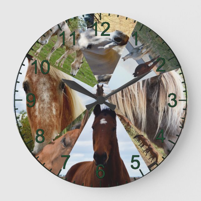 Eight Horse Triangle, Wall Clock Stor Klocka (Framsida)