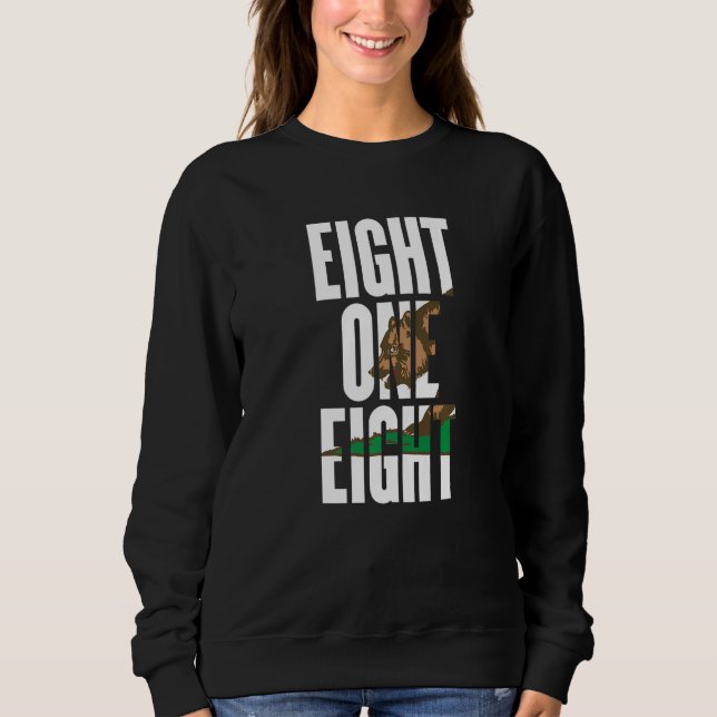 Eight One Eight 818 Area Code California Los Angel T Shirt (Framsida)