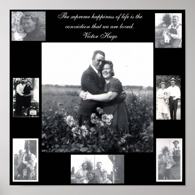 Eight Photo Family Love Quote Poster (Framsidan)