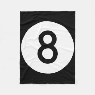 Eightball Black Number åtta Bassäng Snooker Boll Fleecefilt