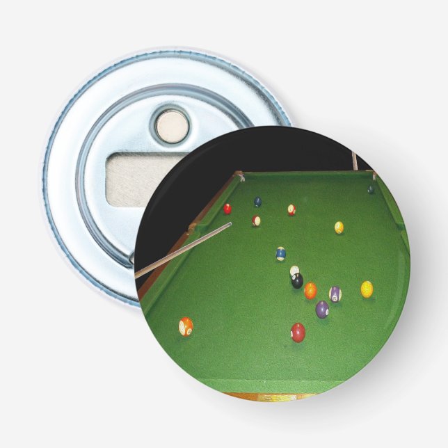 Eightball Bord-oljefärg med Bollar och tankar, Flasköppnare (Framsidan)