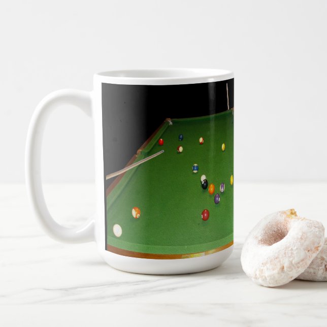 Eightball Bord-oljefärg med Bollar och tankar, Kaffemugg (Med munk)
