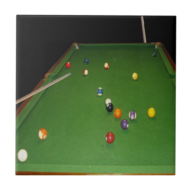Eightball Bord-oljefärg med Bollar och tankar, Kakelplatta (Framsidan)