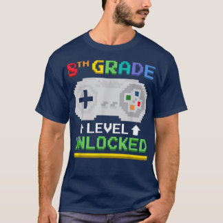 Eighth Grade Level Unlocked Gamer Tees Video Game  T Shirt