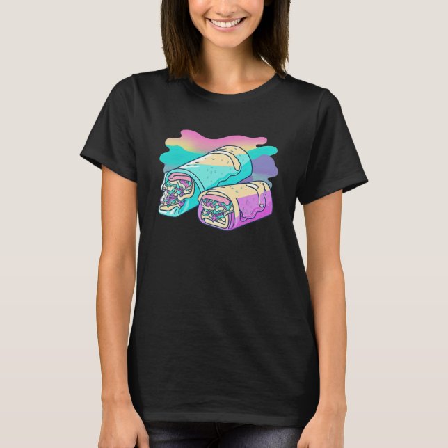 Eighties Inspired Burritos for a Throwback Meal T Shirt (Framsida)