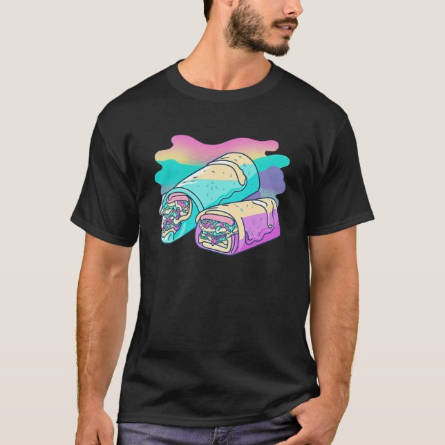 Eighties Inspired Burritos for a Throwback Meal T Shirt (Framsida)