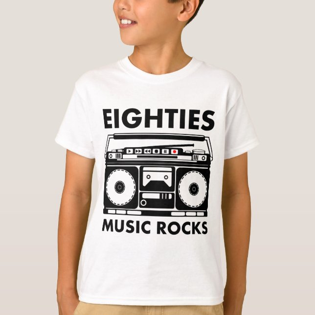 Eighties Music Sten T Shirt (Framsida)