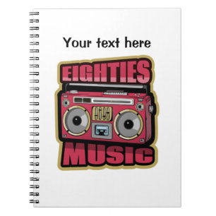 Eighties Music Stereo Anteckningsbok