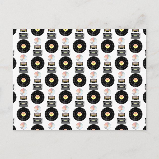 Eighties Tech Mönster Vykort (Framsida)