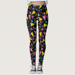 Eighty Black and Retro Leggings<br><div class="desc">Lönsamma,  färgstarka födelsedag och för coola,  radikal,  bodakande,  tubulär,  fantastisk yoga och motion fläkt. 1980-talet i mönster är en roligt och ett reflextema för den nya flickan eller kvinnan.</div>