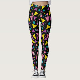 Eighty Black and Retro Leggings