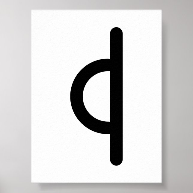 EIHWAZ Nordisk runa (Idegran, Uthållighet, Förvand Poster (Framsidan)
