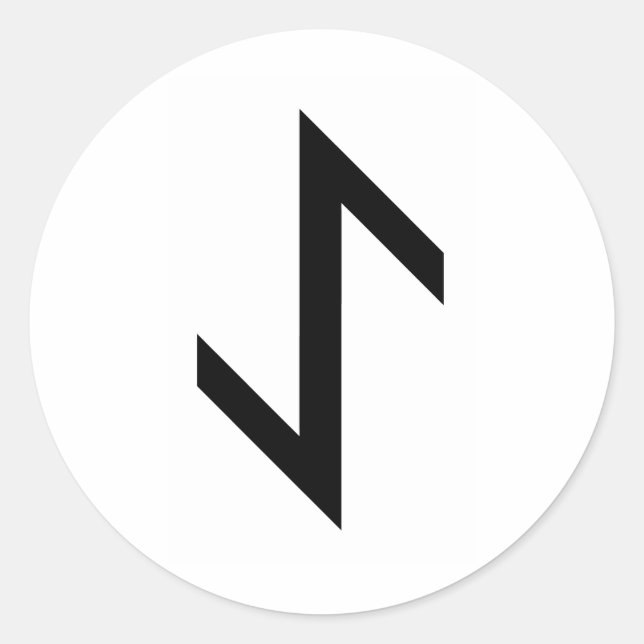 EIHWAZ RUNE RUNT KLISTERMÄRKE (Framsida)