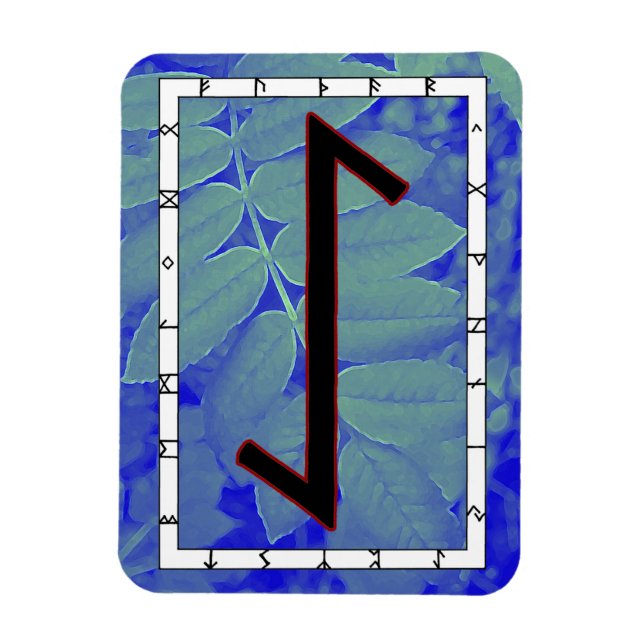 Eihwaz Viking Rune Magnet - Centrerad ihärdighet! (Vertikal)