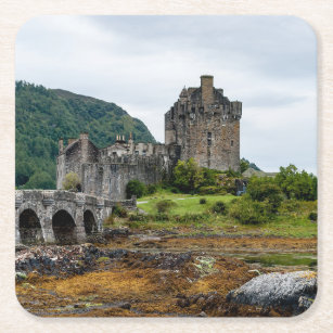 Eilean Donan Castle, Loch Duich - Skottland, Fören Underlägg Papper Kvadrat