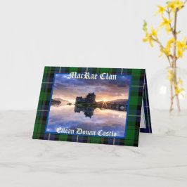 Eilean Donan Castle - MacRae Klan Greeting Card Kort