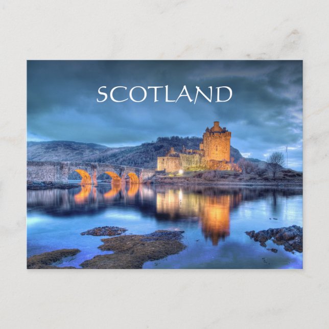 Eilean Donan Castle vid Nattvykort Vykort (Framsida)