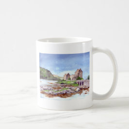 Eilean Donan Castle Watercolor Painting Kaffemugg