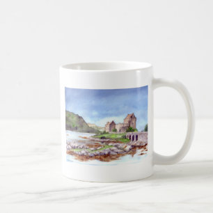 Eilean Donan Castle Watercolor Painting Kaffemugg
