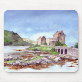 Eilean Donan Castle Watercolor Painting Musmatta
