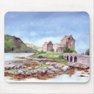 Eilean Donan Castle Watercolor Painting Musmatta