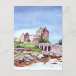 Eilean Donan slott akvarellmålning Vykort