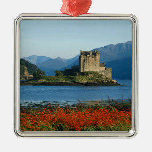 Eilean Donan slott, Highlands, Skottland 3 Julgransprydnad Metall