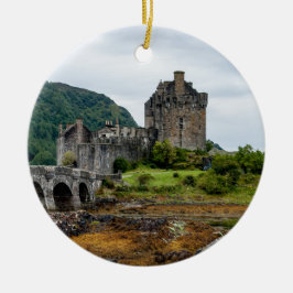 Eilean Donan slott, Loch Duich - Skottland, Storbr Julgransprydnad Keramik