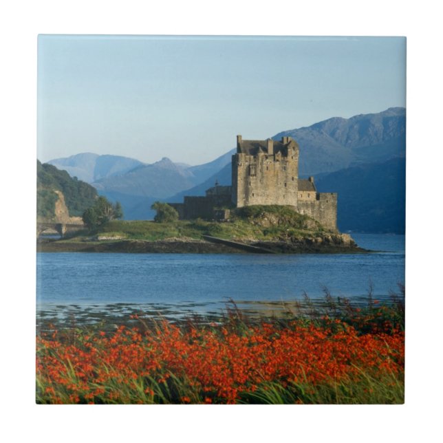 Eilean Donan slott, skotska högländerna 3 Kakelplatta (Framsidan)