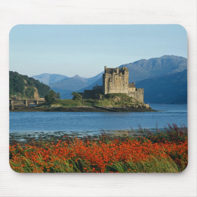 Eilean Donan slott, skotska högländerna, Skottland Musmatta (Framsidan)