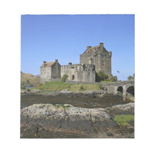 Eilean Donan slott, Skottland. Den berömda Eilean Anteckningsblock