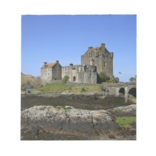 Eilean Donan slott, Skottland. Den berömda Eilean  Anteckningsblock (Framsida)
