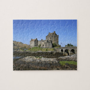 Eilean Donan slott, Skottland. Den berömda Eilean Pussel