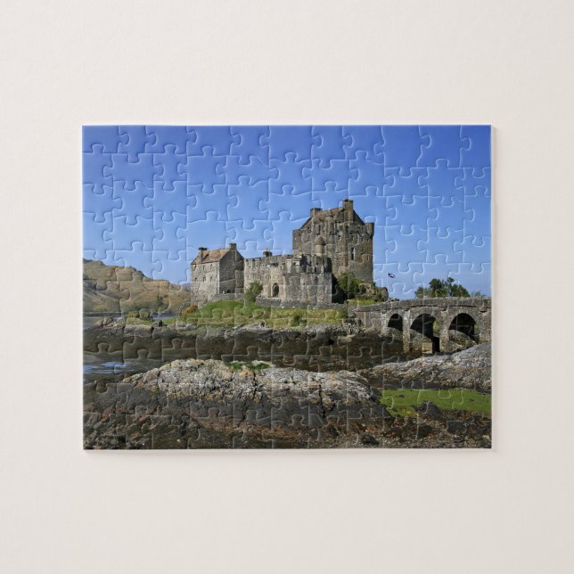 Eilean Donan slott, Skottland. Den berömda Eilean  Pussel (Horisontell)