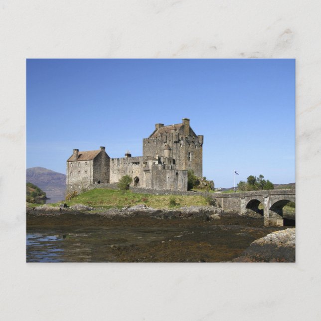 Eilean Donan slott, Skottland. Den berömda Eilean  Vykort (Framsida)
