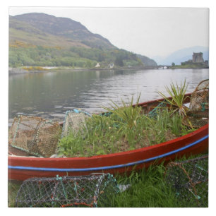 Eilean Donan slott, Skottland. Det berömda Eilean Kakelplatta